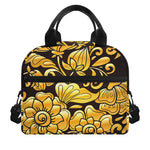 Gold Easter Egg Print Insulated Lunch Bag
