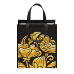 Gold Easter Egg Print Insulated Lunch Tote