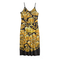 Gold Easter Egg Print Jersey Midi Cami Dress