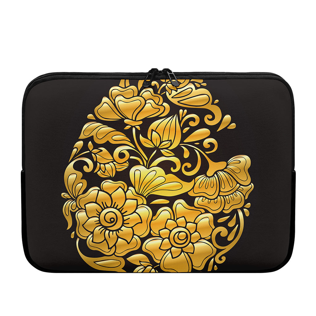 Gold Easter Egg Print Laptop Sleeve