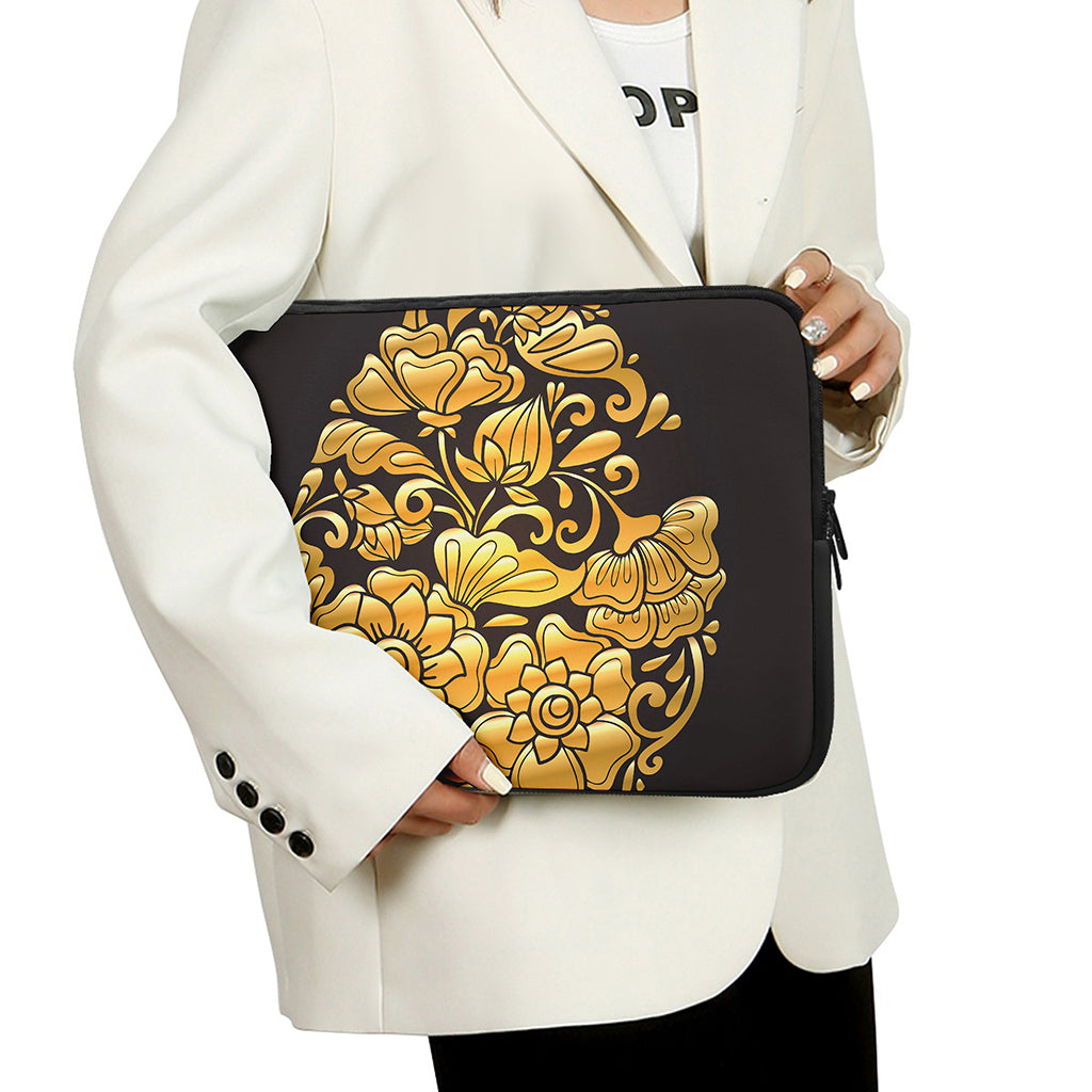 Gold Easter Egg Print Laptop Sleeve