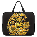 Gold Easter Egg Print Laptop Sleeve With Handle
