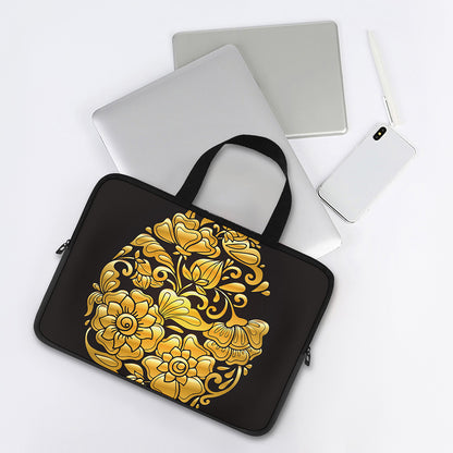 Gold Easter Egg Print Laptop Sleeve With Handle