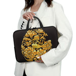 Gold Easter Egg Print Laptop Sleeve With Handle
