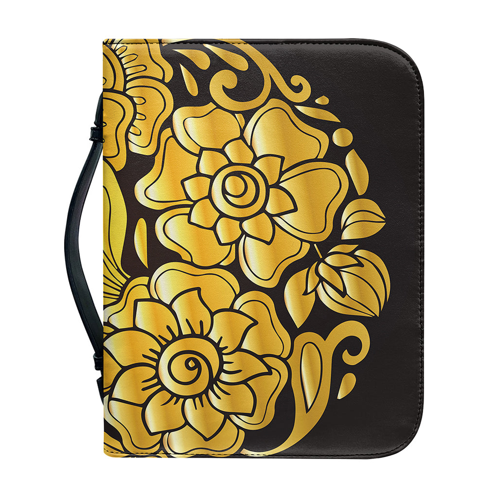 Gold Easter Egg Print Leather Bible Cover