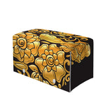 Gold Easter Egg Print Leather Tissue Box Cover