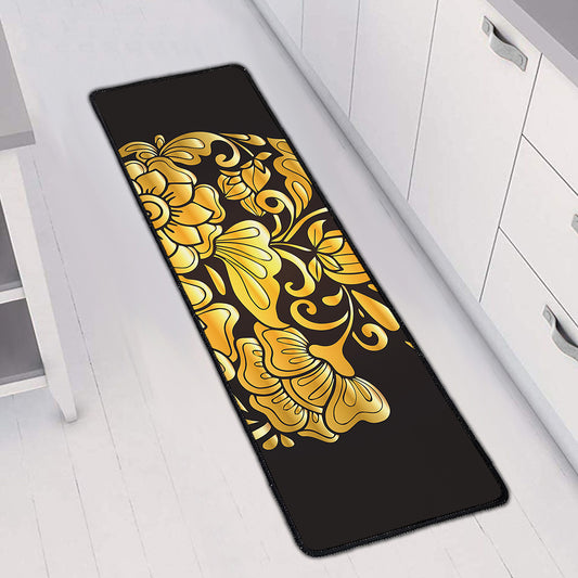 Gold Easter Egg Print Long Kitchen Mat