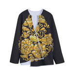 Gold Easter Egg Print Long Sleeve Short Coat