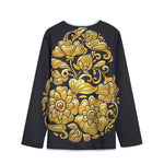 Gold Easter Egg Print Long Sleeve Short Coat