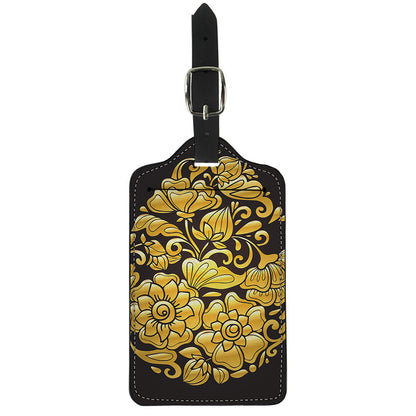 Gold Easter Egg Print Luggage Tag