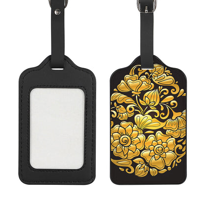 Gold Easter Egg Print Luggage Tag
