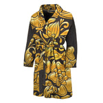 Gold Easter Egg Print Men's Bathrobe