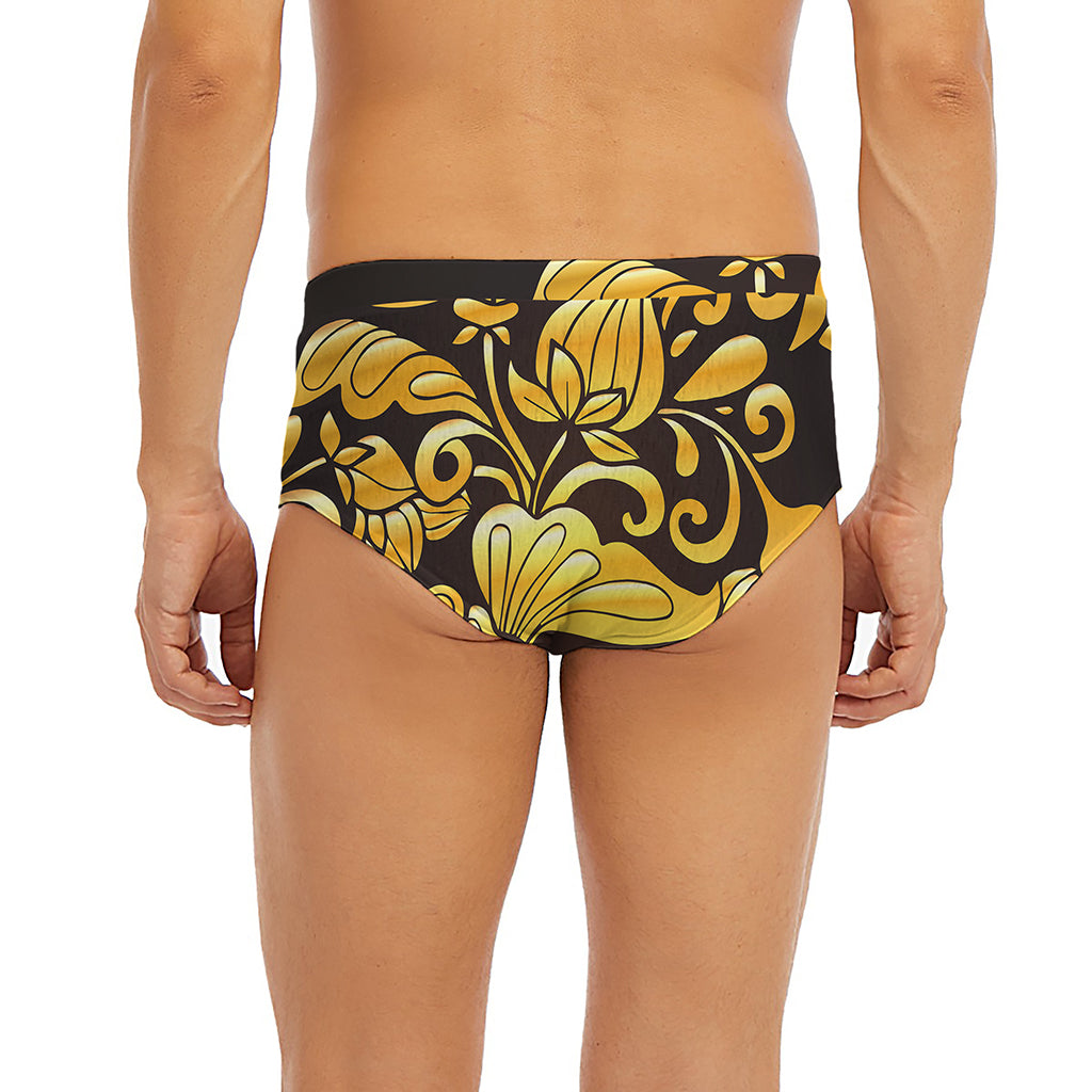 Gold Easter Egg Print Men's Briefs