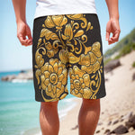 Gold Easter Egg Print Men's Cargo Shorts