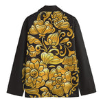 Gold Easter Egg Print Men's Cotton Blazer