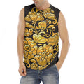 Gold Easter Egg Print Men's Fitness Tank Top