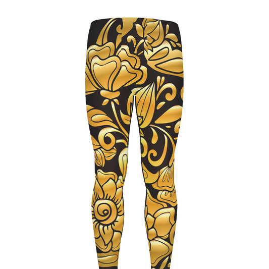 Gold Easter Egg Print Men's leggings