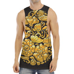 Gold Easter Egg Print Men's Muscle Tank Top