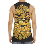 Gold Easter Egg Print Men's Muscle Tank Top
