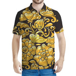 Gold Easter Egg Print Men's Polo Shirt