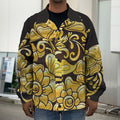 Gold Easter Egg Print Men's Shirt Jacket