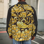 Gold Easter Egg Print Men's Shirt Jacket