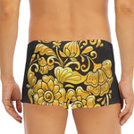 Gold Easter Egg Print Men's Short Boxer Briefs