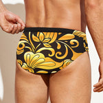 Gold Easter Egg Print Men's Swim Briefs