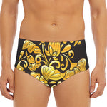 Gold Easter Egg Print Men's Triangle Swim Briefs