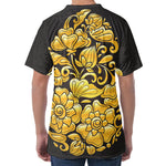 Gold Easter Egg Print Men's Velvet T-Shirt