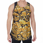Gold Easter Egg Print Men's Velvet Tank Top