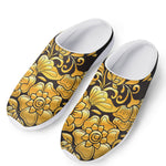 Gold Easter Egg Print Mesh Casual Shoes