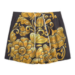 Gold Easter Egg Print Mesh Shorts