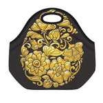 Gold Easter Egg Print Neoprene Lunch Bag