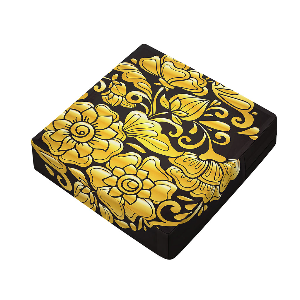 Gold Easter Egg Print Outdoor Seat Cushion Cover
