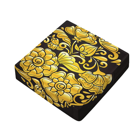 Gold Easter Egg Print Outdoor Seat Cushion Cover