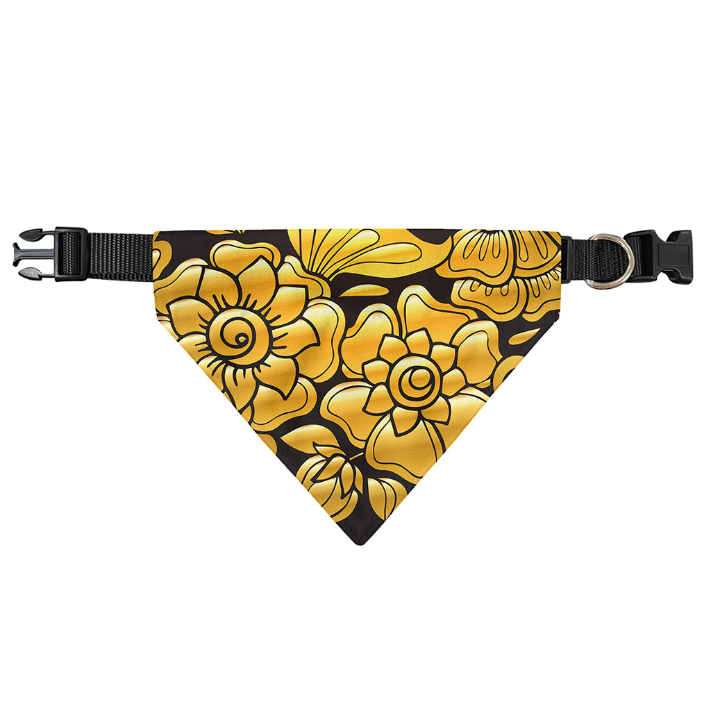 Gold Easter Egg Print Over The Collar Dog Bandana