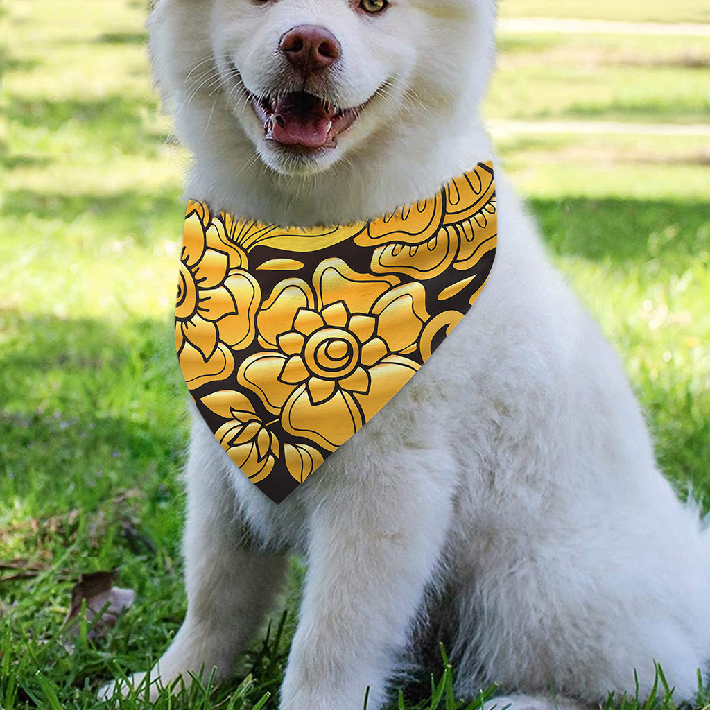 Gold Easter Egg Print Over The Collar Dog Bandana