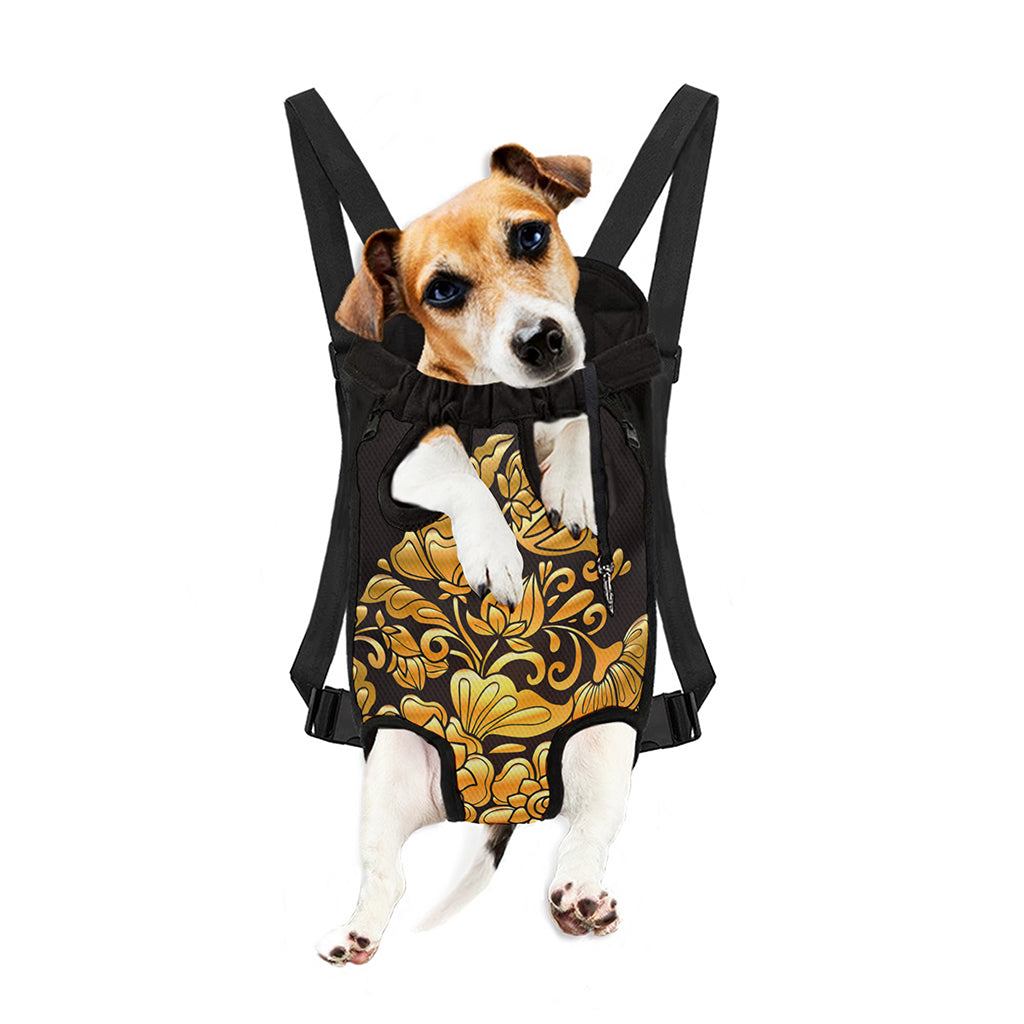 Gold Easter Egg Print Pet Carrier Backpack