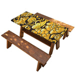 Gold Easter Egg Print Picnic Table Cover