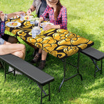 Gold Easter Egg Print Picnic Table Cover