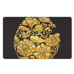 Gold Easter Egg Print Polyester Doormat