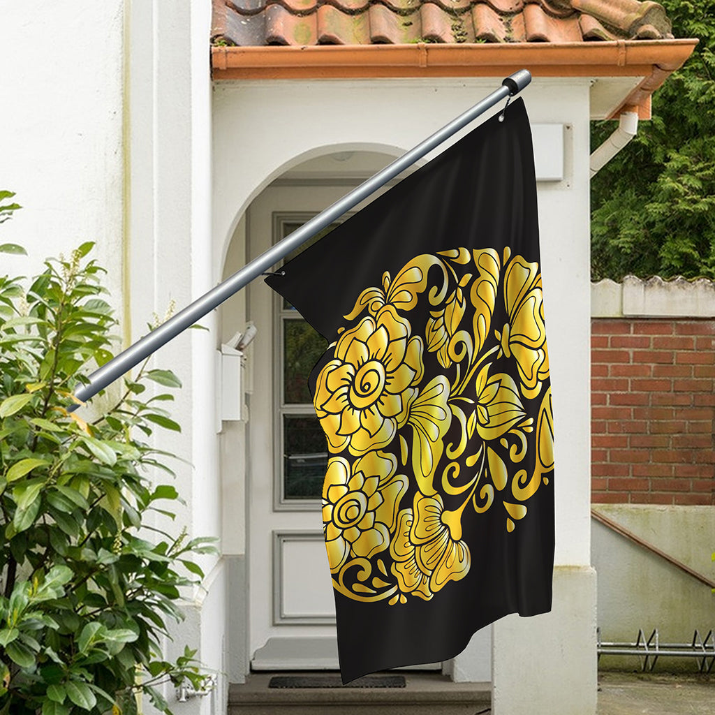 Gold Easter Egg Print Polyester Flag