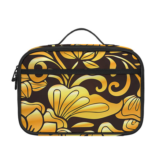 Gold Easter Egg Print Portable Lunch Bag