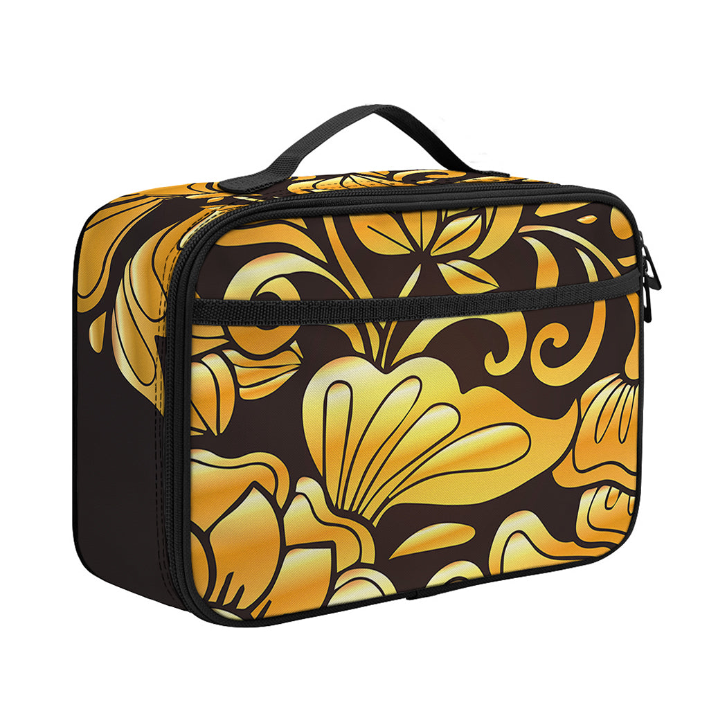Gold Easter Egg Print Portable Lunch Bag