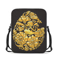 Gold Easter Egg Print Rectangular Crossbody Bag