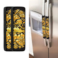 Gold Easter Egg Print Refrigerator Handle Covers