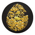 Gold Easter Egg Print Round Blanket