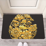 Gold Easter Egg Print Rubber Doormat