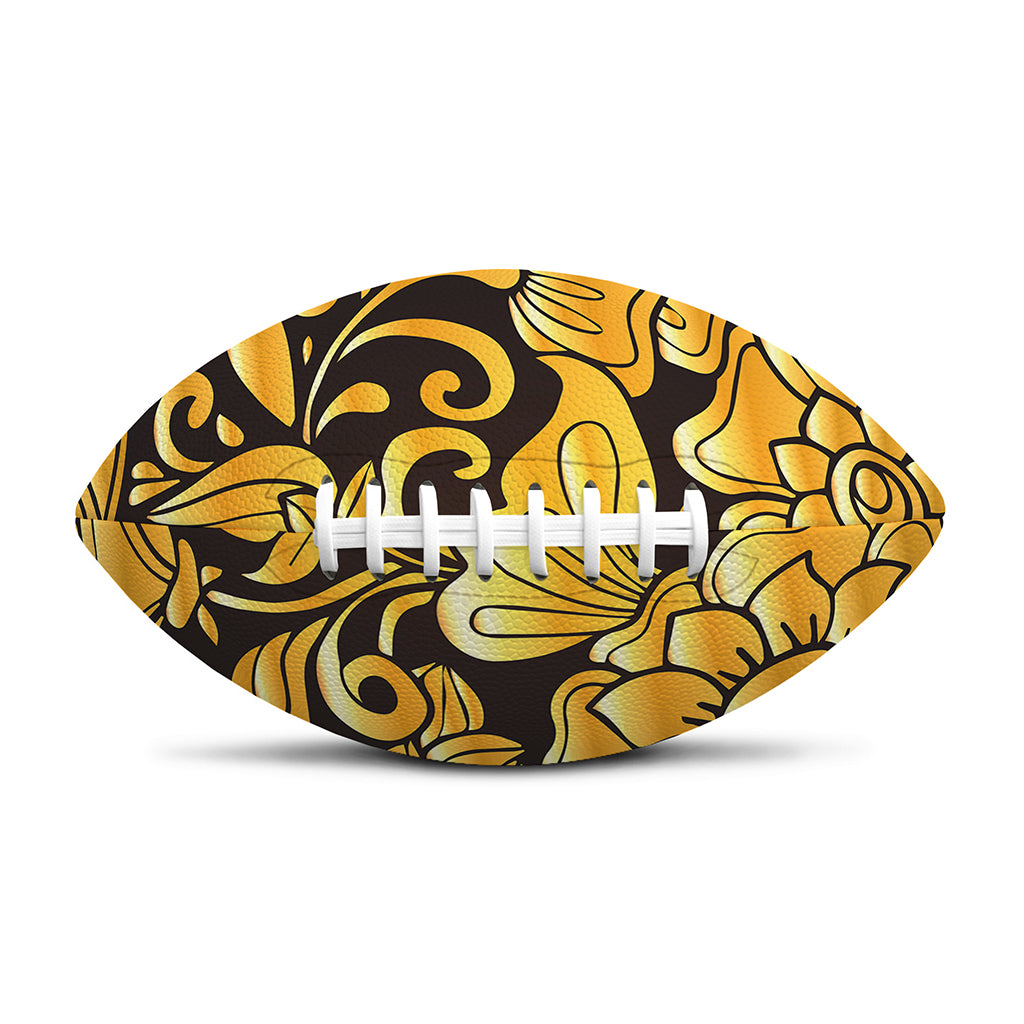 Gold Easter Egg Print Rugby Ball